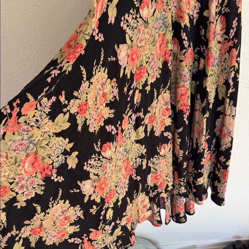 Vintage y2k Nanette Lepore Floral boho cottagecore fairycore tea Maxi Dress - Picture 6 of 14